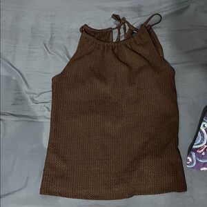 Brown Sleeveless Top